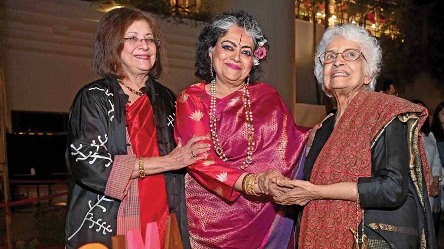 (L-R) Rakhi Sarkar, Dr. Alka Pande and Ruby Palchoudhuri at the event
