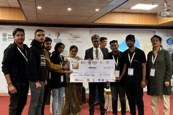 The winners showed exemplary skills and determination at the Hackathon.