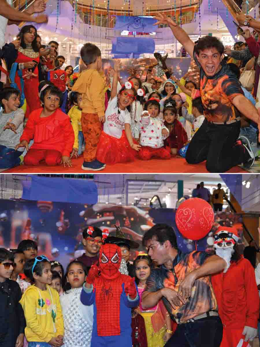 The Christmas Carnival at the mall kicked off with a fancy dress ramp walk on December 22. More than 100 children participated, showcasing their fanciest outfits. The standout costumes included that of Mother Mary, Spider-man, and an Indian Army soldier, all beautifully presented by the young participants. Hosted by Ryan the Lion, the event also featured entertaining activities, such as musical chairs, cones, and rings. Some parents even joined in, teaming up with their children to try and win the games