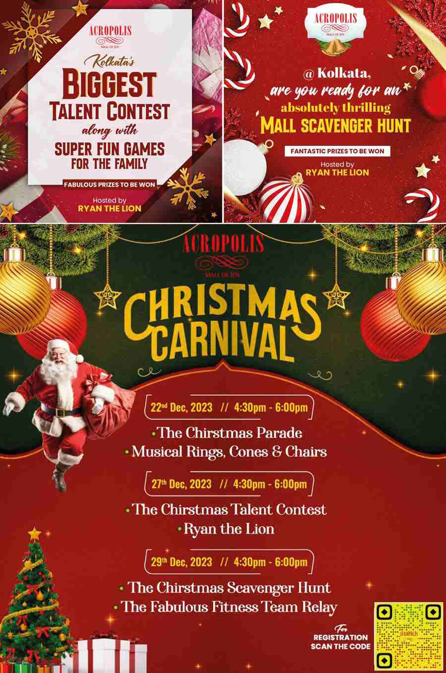 Even though Christmas is over, the festive spirit lingers with ongoing activities at the mall. Save the dates as Acropolis Mall has exciting plans in store for December 27 and 29. The Christmas Talent Contest, which is on December 27, to be hosted by Ryan the Lion, will showcase a variety of talents—singing, dancing, drawing and more. On December 29, young detectives can join the Christmas Scavenger Hunt, searching for hidden prizes at the mall. Additionally, the Fabulous Fitness Team Relay on Friday invites both children and parents to participate together. You can drop by at 4.30 pm on both days to witness and participate in the ongoing Christmas Carnival at Acropolis