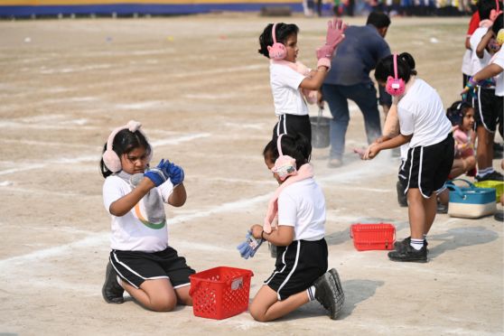 The much-anticipated Annual Sports Day of Sushila Birla Girls’ School unfolded on 22nd December 2023 at Gitanjali Stadium, bringing together students, teachers and parents in a celebration of athleticism and teamspirit.