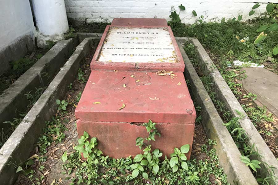 The final resting place of William Carey; the end of a life of passion and struggle 