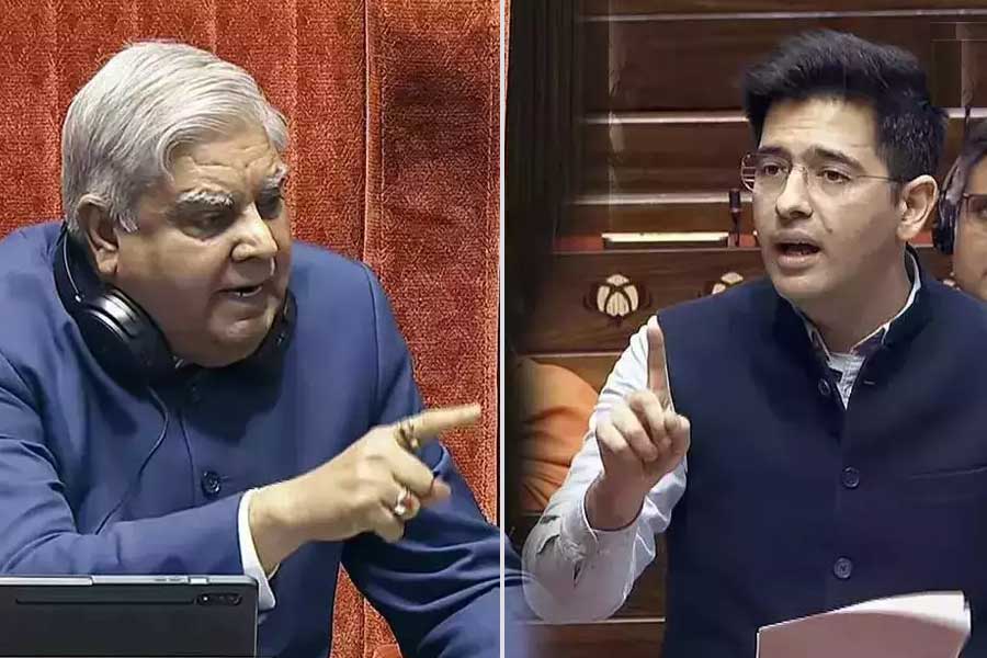 Aam Aadmi Party (AAP) | Rajya Sabha chairman declines AAP's request to appoint  Raghav Chadha as party's interim leader in House - Telegraph India