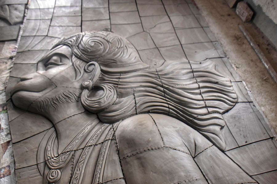 An artwork created by terracotta artist Biswajit Majumdar of Krishnanagar, Nadia is set to be ferried to the Ram Mandir in Ayodhya