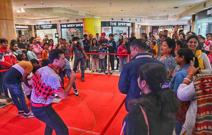 People took part in the Scavenger Hunt event at Acropolis Mall on Friday