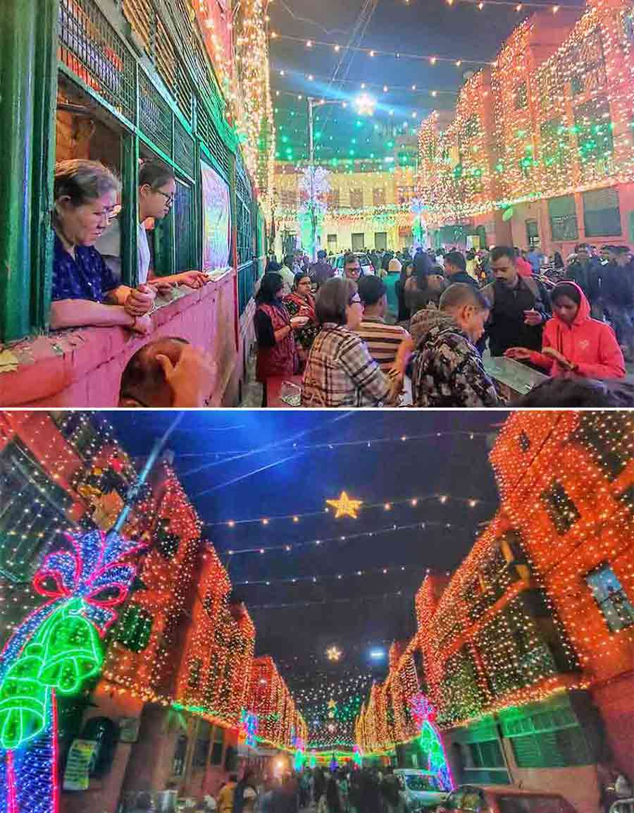 Visitors enjoy lip-smacking food at Bow Barracks on Sunday