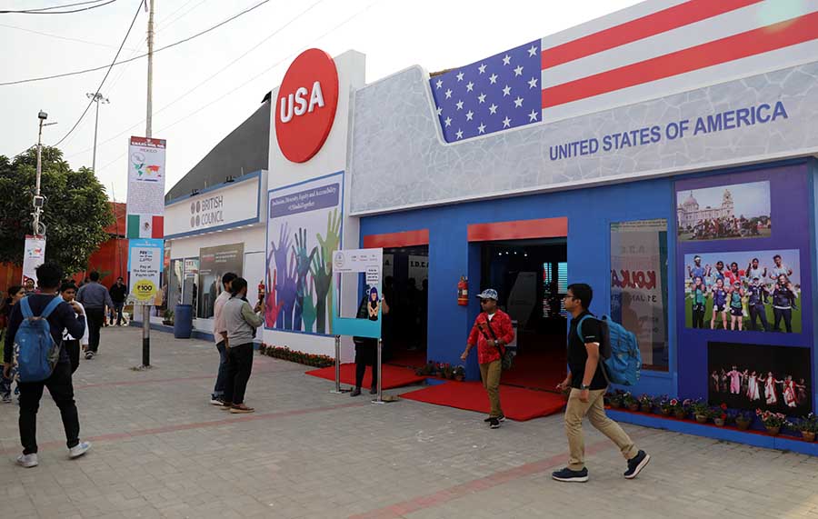 The USA pavilion at the 46th International Kolkata Book Fair or Boi Mela was inaugurated by US consul general Melinda Pavek on January 31. The theme of the pavilion is DEIA (Diversity, Equity, Inclusion and Accessibility). The space has been designed to evoke free-flowing conversation on powerful topics among the general audience. One can also take on-spot American Center Library membership at the pavilion. 