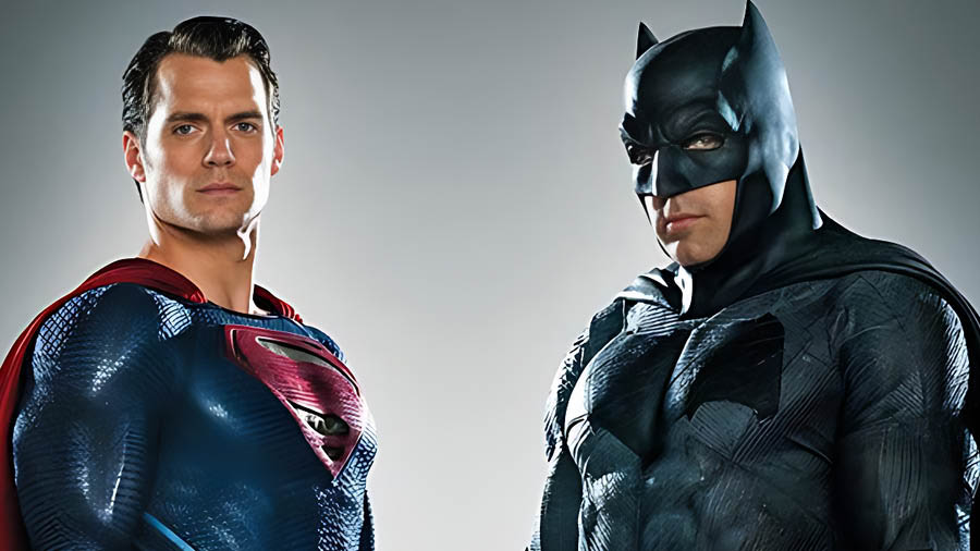Henry Cavill and Ben Affleck as Superman and Batman