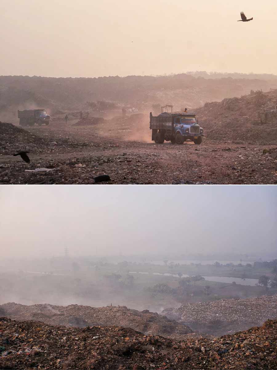 The Dhapa landfills enveloped in toxic smog on Friday. This can trigger a host of respiratory diseases. However, the solid waste management department of the city’s civic body had received the highest allocation in the Kolkata Municipal Corporation’s 2022-23 budget. In his budget speech, mayor Firhad Hakim had spoken about launching waste segregation at source for all 144 wards in the city