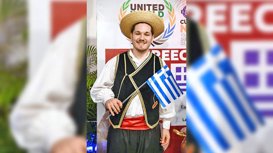 Petros Poulis from Greece in his national attire. “It is so wonderful to be an addition to this food fiesta. I’m loving every bit of it,” said Petros.
