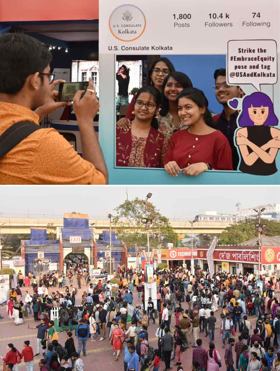 A lot of people, including school and college students, thronged the 46th International Kolkata Book Fair on Saturday  