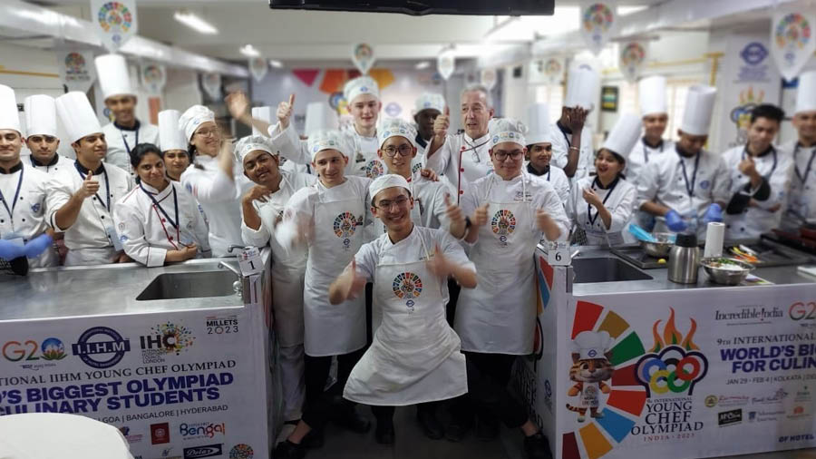 Participants of the International Young Chef Olympiad 2023