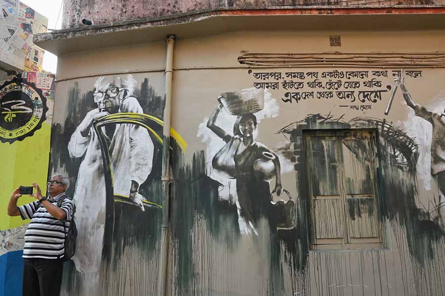  This is the birth centenary of Mrinal Sen and an entire wall has been dedicated to the filmmaker