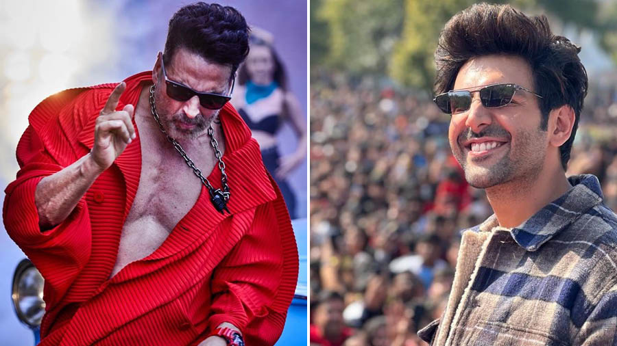 Akshay Kumar - Akshay Kumar’s cool red look to Kartik Aaryan’s Shehzada ...