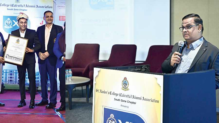 (L-R) Debaditya Chaudhury, Fr.(Dr) Dominic Savio