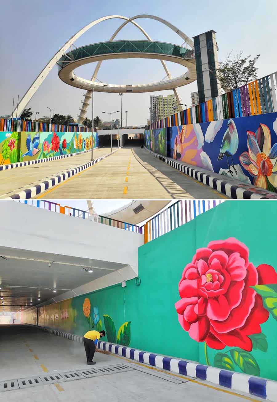 A traffic underpass near Biswa Bangla Gate in New Town was inaugurated by chief minister Mamata Banerjee on Monday