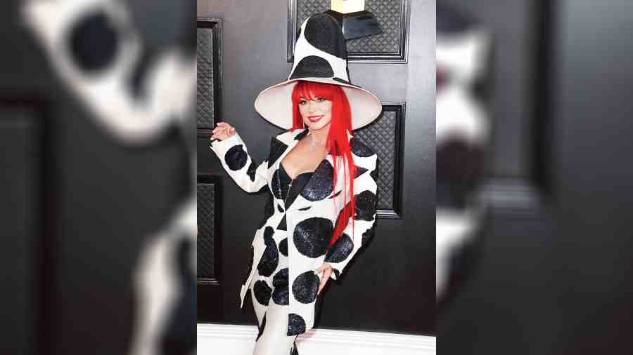 Shania Twain’s Harris Reed outfit was the epitome of OTT! Giant polka dots, that massive hat and her red hair... left us confused but it will surely be remembered in the years to come.