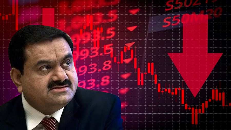 Indian stock markets - Adani stocks fall.