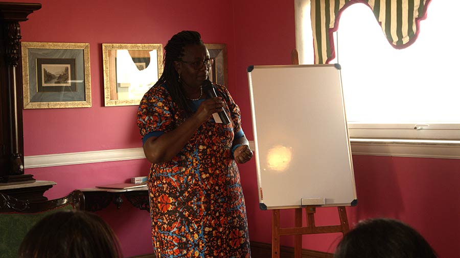 Catherine Wanjohi spoke about the work done by her organisation LifeBloom in Kenya