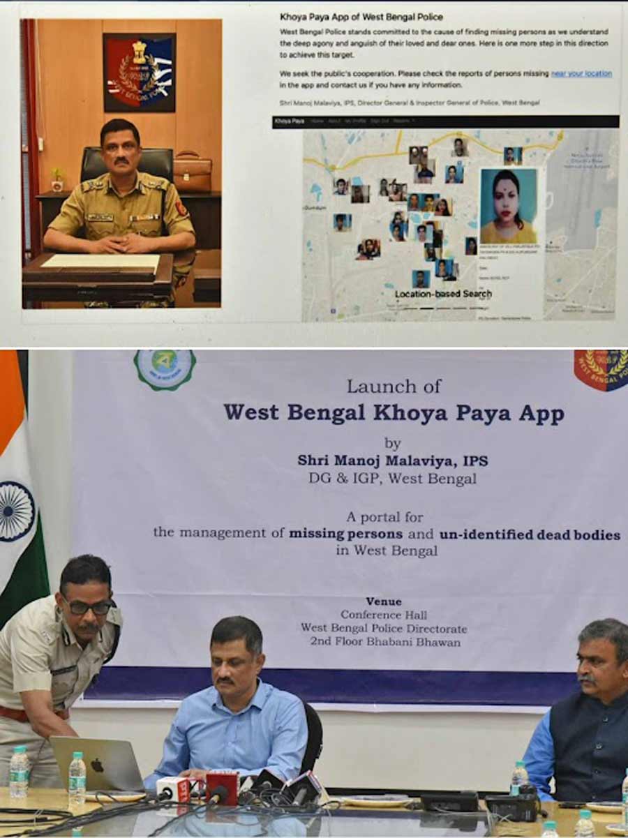 Director-general of state police Manoj Malviya on Tuesday launched the Khoya-Paya portal-app at Bhabani Bhawan to improve the process of identification of missing persons and unidentified bodies. Anyone can register with the portal and provide information about missing or sighted child/person, without waiting to complete the legal formalities. The information supplied by the citizen(s) would be made available for public view after quick moderation, thereby saving the valuable time