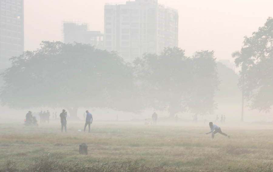 On Tuesday morning, most parts of the city were engulfed in smog. The city is likely to see the end of the winter starting this week, the Met office had said on Monday. The maximum temperature recorded on Monday was 30°C