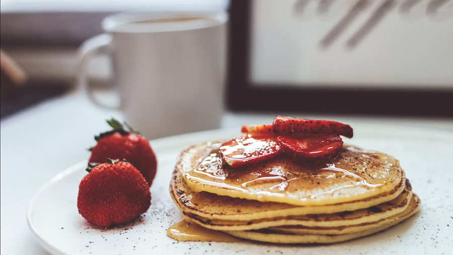 Strawberry pancakes