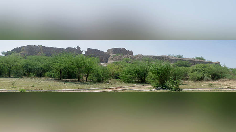 Panoramic view of the Adilabad Fort 