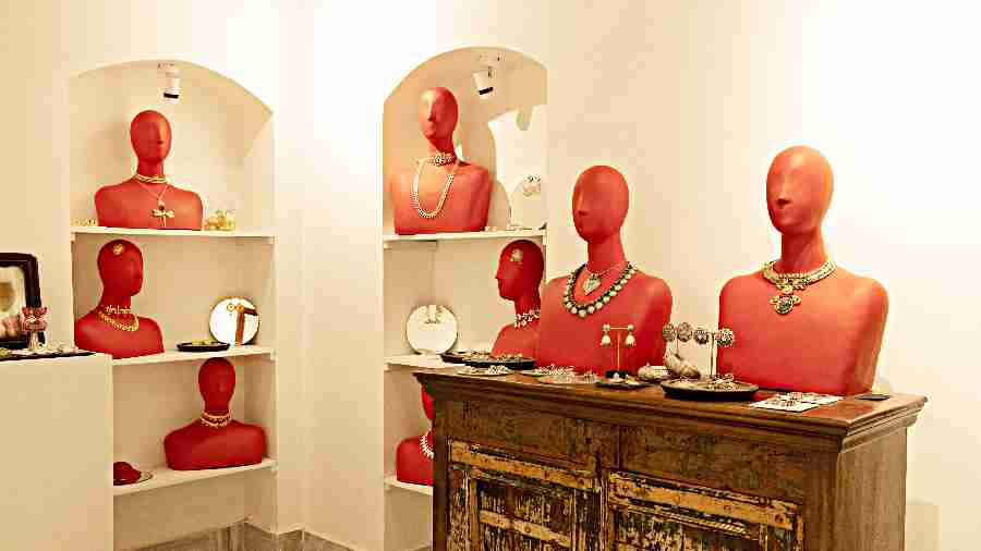 The all-white store wears a striking art gallery feel.