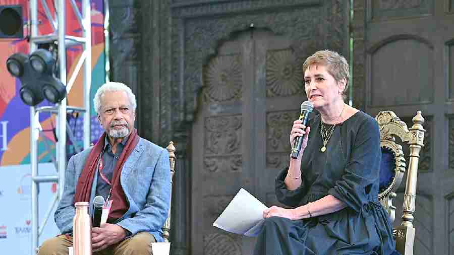 Nobel Prize-winning author Abdulrazak Gurnah shared his life experiences that have shaped his literary work. In conversation with publisher Alexandra Pringle, Gurnah took the audience through his childhood experiences, where he led a life of naivete and simplicity. In the context of the relationship between memory and writing, Gurnah said, “It is important to me that those events are not forgotten because what often happens, particularly with authoritarian states, is a new narrative is made, forced on you — the people, the citizens — in order to just make everything work the way in which the government or authority wishes. So it is important in my conception of writing not to submit to that, to keep the memory of what happened alive, to try and hang on to the things we know.”