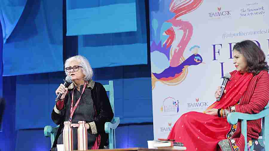 Namita Gokhale (Left), writer, publisher, and co-director of the Jaipur Literature Festival, said: “Over the last 16 years, Jaipur Literature Festival has been transformative for many people by affirming joy and creativity through books, ideas, and shared narratives. This year, we had some of the world’s finest award-winning authors, votaries of literature, celebrated personalities, global thought leaders, as well as emerging talent present at the festival, all catalyzing change in the world through their written word. With a programme that forefronts new voices across languages and cultures, we brought multiple perspectives to one platform in Jaipur, and we hope to continue doing so for years to come!”