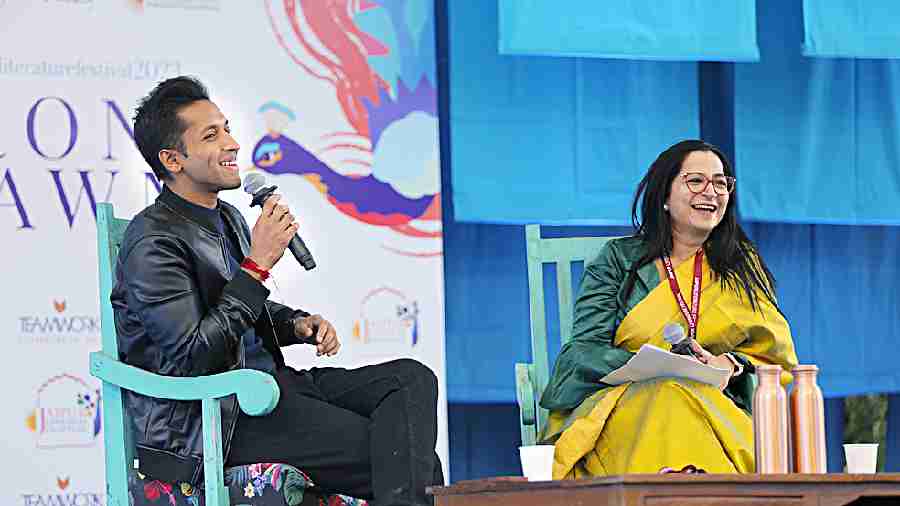 Best-selling novelist Durjoy Datta spoke about his journey as a writer from being published at 21 to writing his latest novel When I’m with You. In conversation with author Kiran Manral, Datta discussed the depth and background of his characters and how he comes about writing them and the flaws many of his characters have.