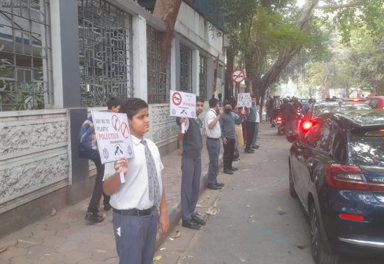 Birla High School, being an institution responsive to any environmental issues, has taken upon itself the duty to set things right through a collaborative process. The school has taken the initiative of conducting a No Honking and Anti-Pollution Campaign for a long time.After the pandemic, we have restarted the No Honking and Anti-Pollution Campaign on a regular basis (on all working days from 15 November 2022 onwards in front of Birla High School, around Hungerford Street area from 7:20 am to 8:00 am on all working days. Selected boys of classes VIII and IX are taking part in the campaign. The students positioned themselves to display ‘NO HORN & ANTI-POLLUTION’ placards under the able guidance of teachers-in-charge Mr. Goutam Ghosh and Mr. N. N. Mishra and the overall in charge, Mr. Binay Biswas.