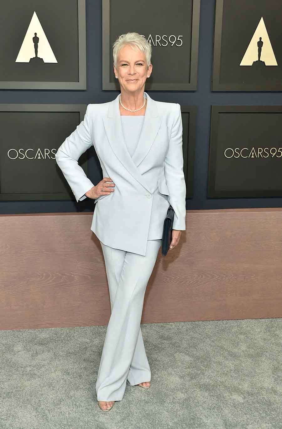 Jamie Lee Curtis is in the running for the Best Supporting Actress award for her role in Everything Everywhere All At Once. 
