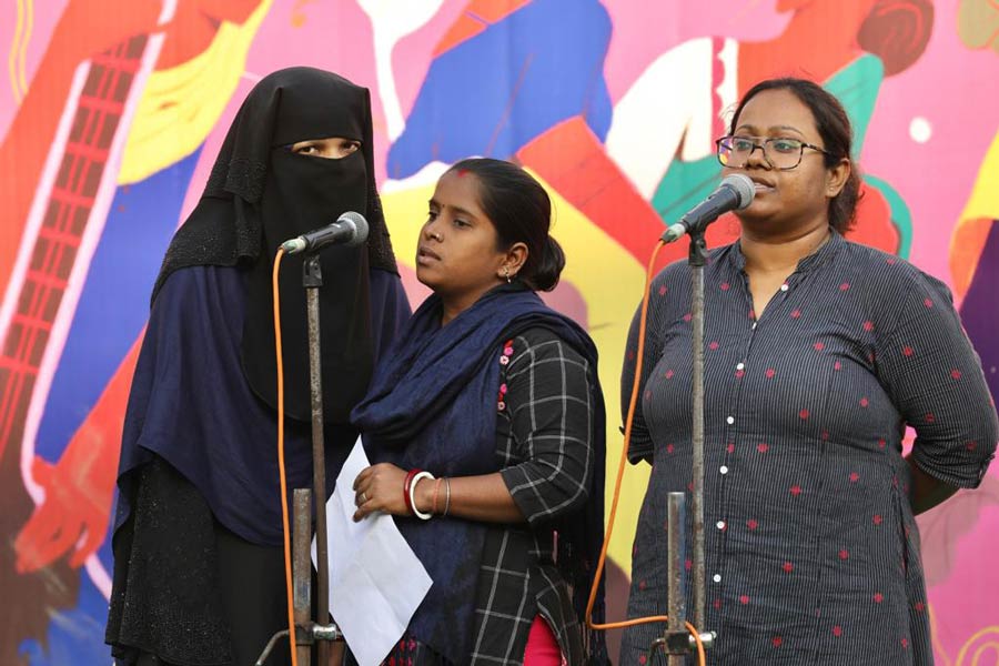 A music performance was put up by the ladies from Azad Foundation. Ismat Alia said, “This programme is very important for me. When I was associated with the foundation six to seven months ago, I too came from a disturbed background. Today, I am learning how to drive a four-wheeler and hope to take care of myself and my child in the near future.’’