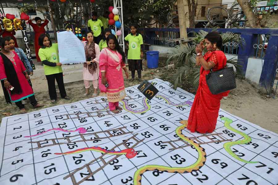 Various games were set up around the park which attracted a lot of visitors