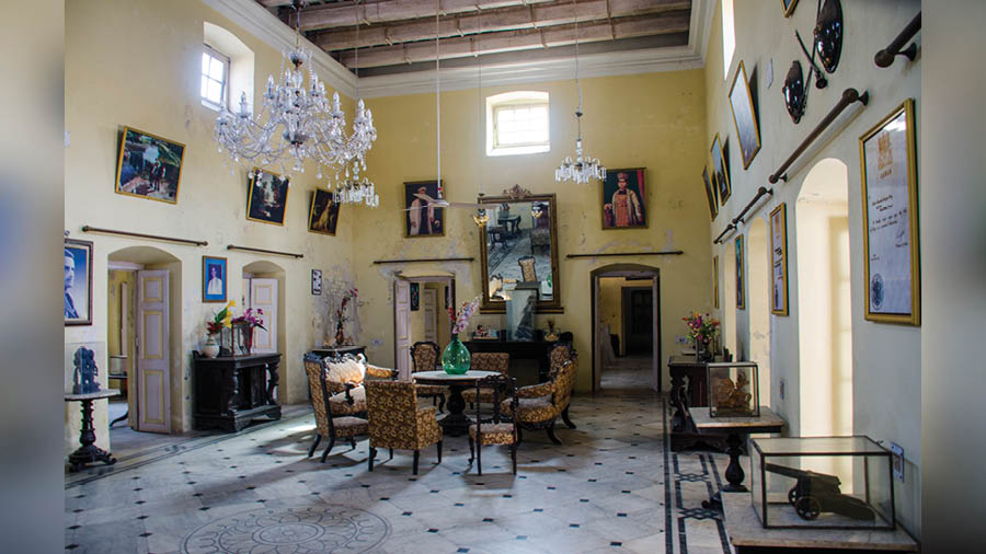 Interiors of Cossimbazar Palace of Roys (Rajbari)