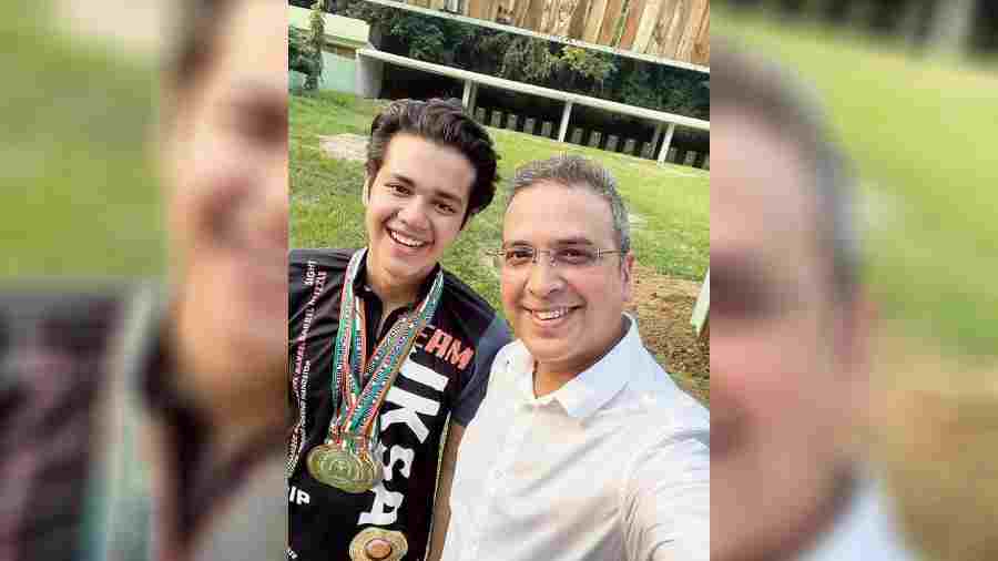 Adriyan with father Joydeep Karmakar