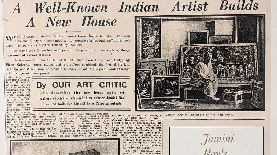 A report in The Sunday Statesman in 1950 on the artist’s new house