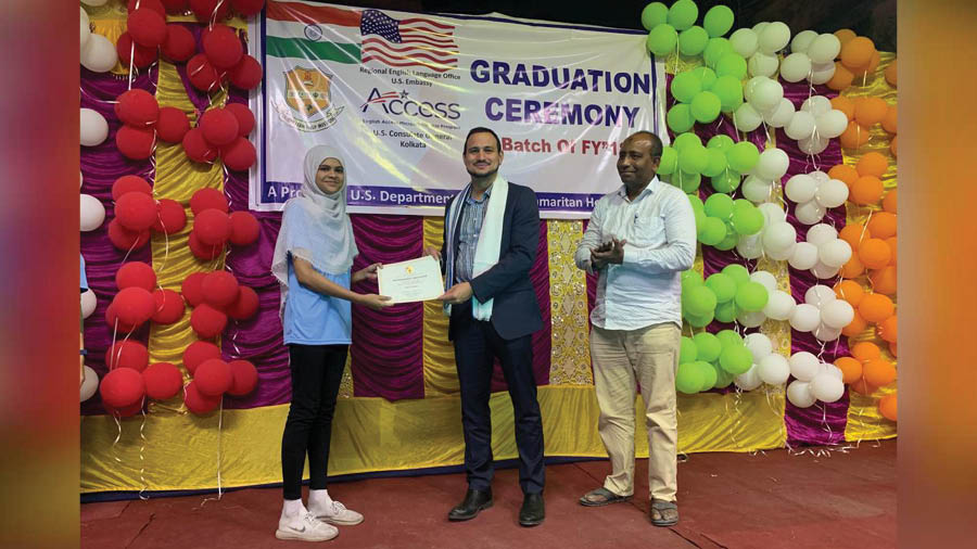 Eighty students graduated from the English Access Microscholarship Program conducted by the US consulate general in Kolkata and Samaritan Help Mission
