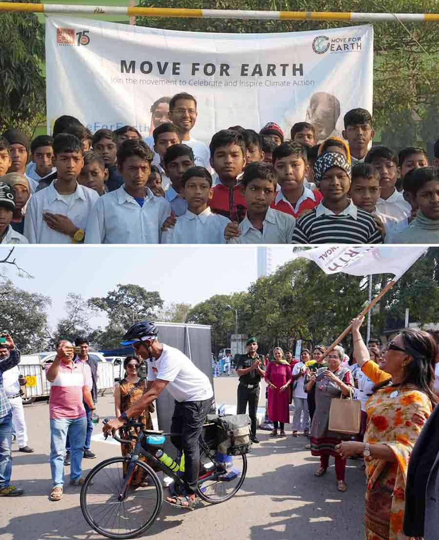 A six-day cycle yatra was held across West Bengal to celebrate and inspire Climate Action by Switch on Foundation. The cyclists covered about 800km in Bengal, passing through Ranaghat, Krishnanagar, Burdwan, Durgapur, Asansol, Purulia and Bankura. Vinay Jaju, managing director, SwitchON Foundation, discussed and deliberated on sustainable agriculture practices and marketplace accessibility with local farmers, youth, and stakeholders at several events