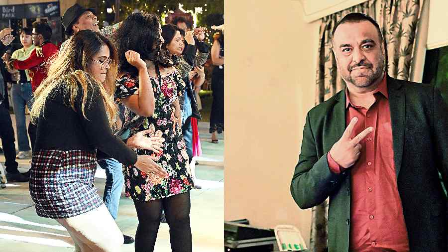 (L-R) Guests made optimum use of live music and the two dance floors at the venue,DJ Harish added more melodies to the evening