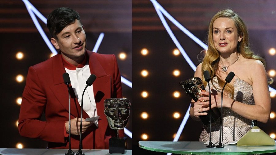 Barry Keoghan (right) and Kerry Condon (right) won the Best Supporting Actor/Actress awards for their Supporting roles in the film 'The Banshees Of Inisherin'. 