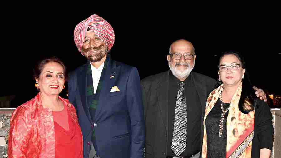 L-R) Madhu Bahl, Captain L S Bahl, Anil Bhargava and Renuka Singh, at the reunion. “The camaraderie was amazing to see amongst the oldest which was the 1965 batch and the latest 2022 batch. The love for the alma mater has not dimmed with time but has gotten stronger,” said Anil Bhargava, president, Bengal Golf Association.