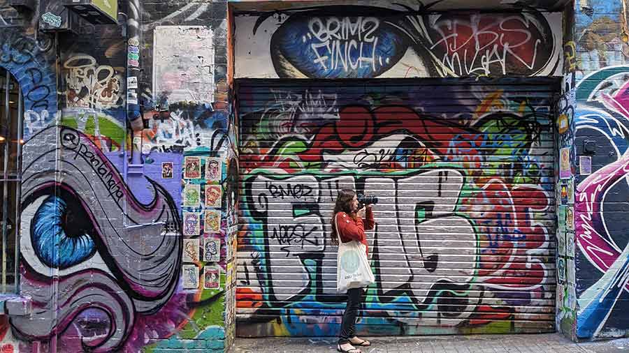 In pictures: A walk down Melbourne’s best-known lane for street art and graffiti 