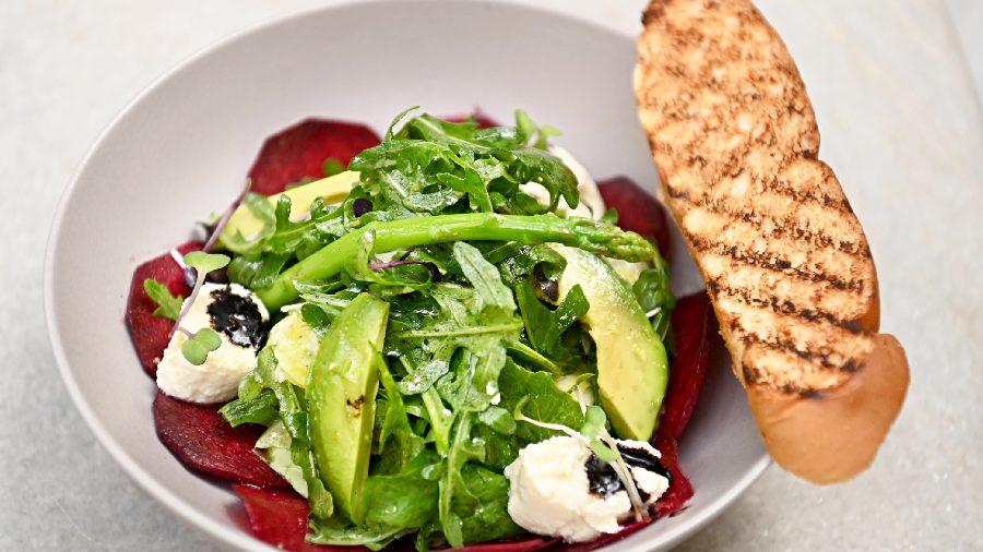 Beetroot Carpaccio is a simple dish made with thinly sliced beetroot served with roasted nuts, arugula, avocado and chevre that goes great with beetroot.