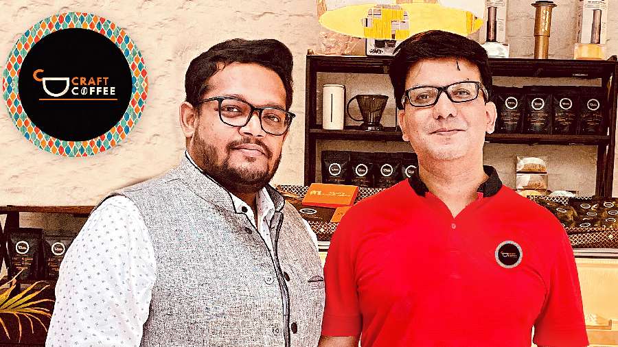 Co-founders of Craft Coffee —   Abhinav Kumar (right) and Dipraj Das.