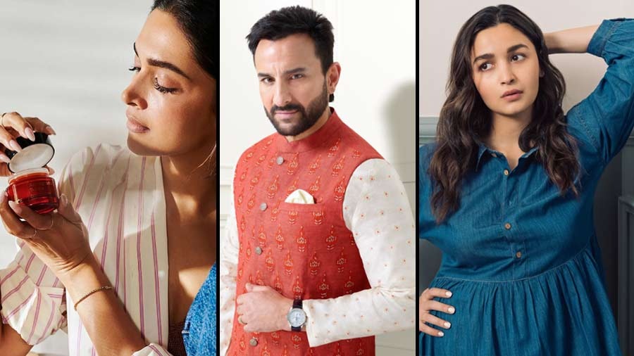 L-R: Deepika Padukone's 82°E, Saif Ali Khan's House of Pataudi and Alia Bhatt's Ed-a-Mamma are some of the celebrity-owned brands in India