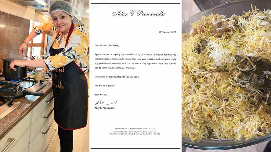 Farah Kadir of Beyond Biryani cooked up a storm in Adar Poonawalla’s kitchen on January 6. Of course, the Kolkata Mutton Biryani occupied pride of place on the menu