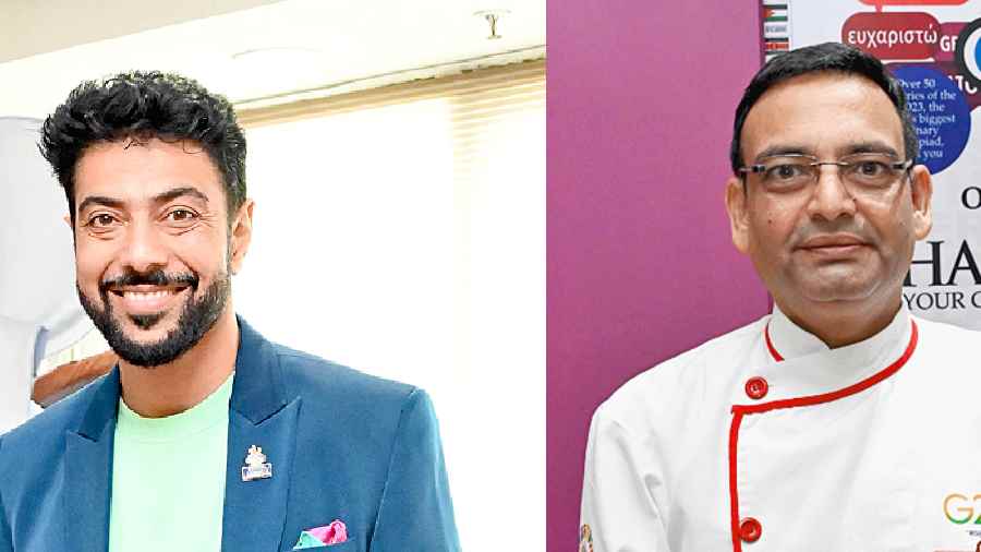 (L-R) Chef Ranveer Brar, chef Chalapathi Rao