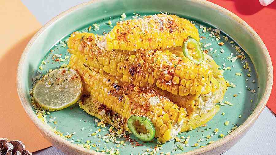 Single Ingredient Dish: Bebe Elote with Corn Husk Butter and Sweet Corn